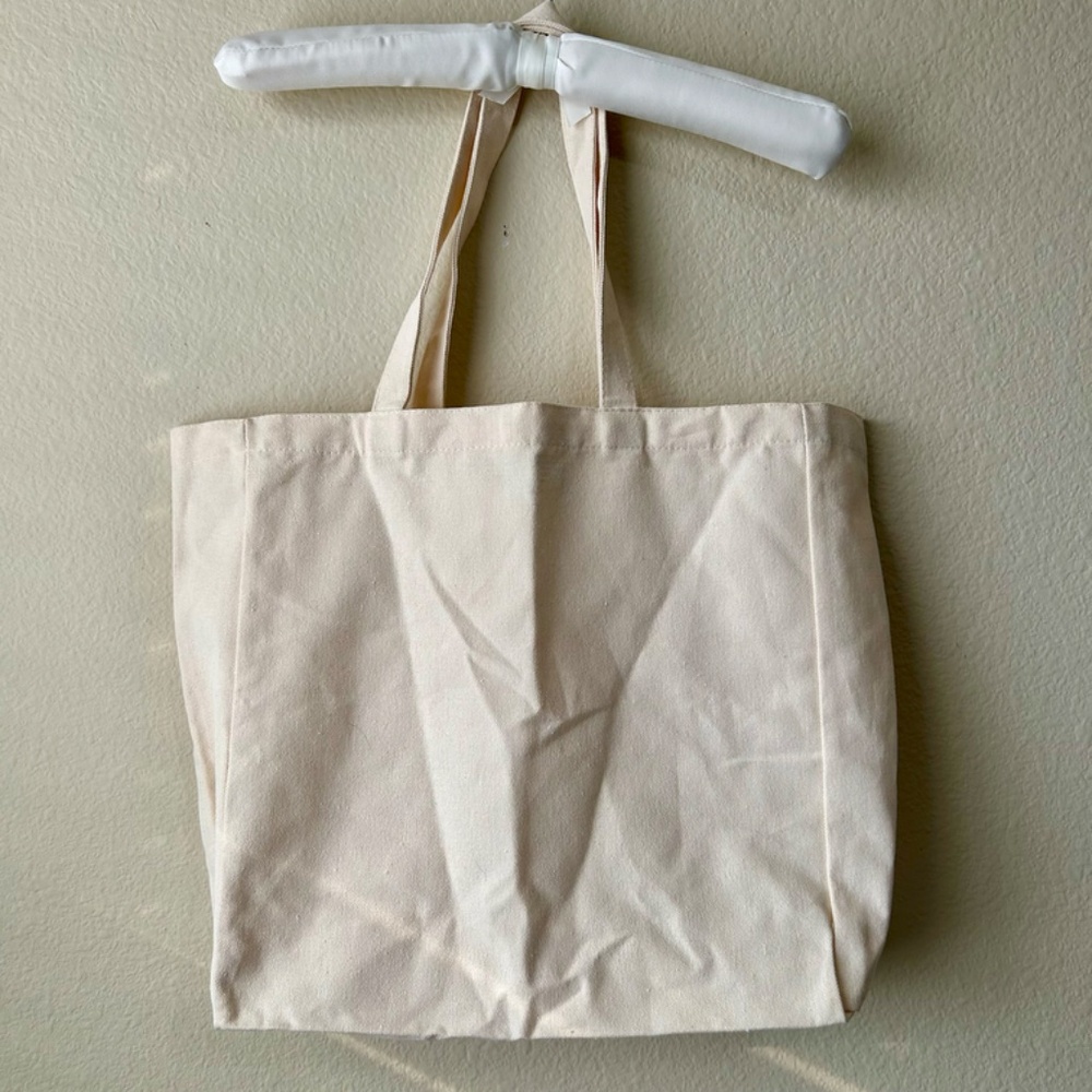 Bacardi Canvas Tote Bag Cream Handles Bat Logo Scroll Tree Passion Fortune Unity - Picture 4 of 8